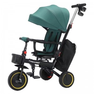 Children's three-wheeled bicycle, foldable, multi-function stroller, anti-rollover scooter, three-in-one baby walking artifact