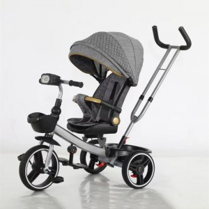 Children's tricycle with guardrail, baby stroller, 1-5 year old, lightweight, steerable baby bike