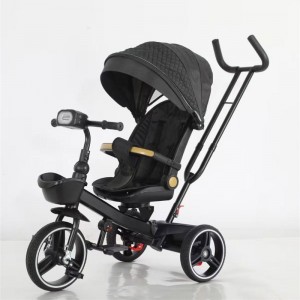 Children's tricycle with guardrail, baby stroller, 1-5 year old, lightweight, steerable baby bike