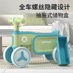 Children's scooter, four-wheel balance scooter, 1-5 year old baby scooter, can ride and push a roller scooter with light and music