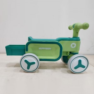 Children's scooter, four-wheel balance scooter, 1-5 year old baby scooter, can ride and push a roller scooter with light and music