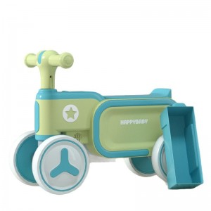 Children's scooter, four-wheel balance scooter, 1-5 year old baby scooter, can ride and push a roller scooter with light and music