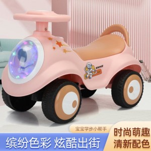 Children's scooter, new 1-3 year old swing car with music, twisting car, baby walker, four-wheel walker toy car