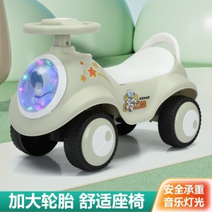 Children's scooter, new 1-3 year old swing car with music, twisting car, baby walker, four-wheel walker toy car
