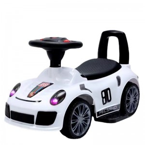 Children's scooter, 1-3-5 year old baby scooter, walker, four-wheel toy car, music, sit-down scooter
