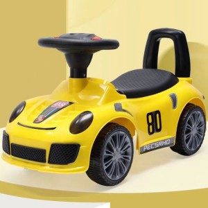 Children's scooter, 1-3-5 year old baby scooter, walker, four-wheel toy car, music, sit-down scooter