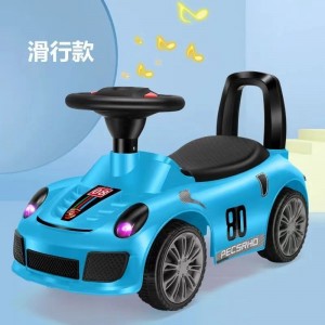 Children's scooter, 1-3-5 year old baby scooter, walker, four-wheel toy car, music, sit-down scooter
