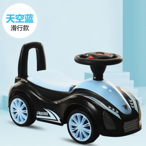 Children's scooter, 1-3 year old baby, hand-push roller, four-wheel anti-rollover scooter, electric music