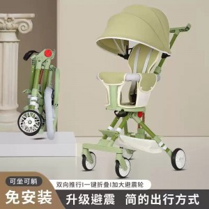 轻便溜娃神器婴儿四轮推车小孩手推车儿童可坐可折叠宝宝遛娃神器