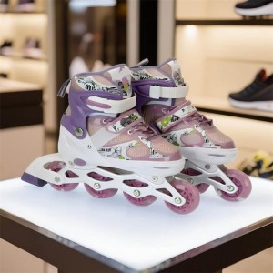 roller skates brake light kids ice skates with flash function, inline roller skates with flash function