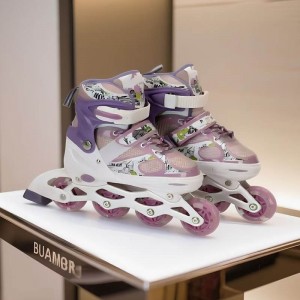 roller skates brake light kids ice skates with flash function, inline roller skates with flash function