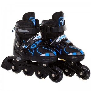 Adjustable ice skates for kids roller skates set for boys and girls, beginners can use the 8-wheel full flash stand to thicken