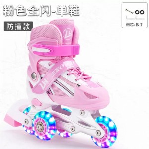 3-5-8-11 year old three-wheeled boys and girls flash roller skates kids anti-fall roller skates double row beginner