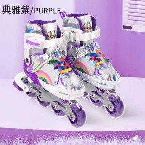 Ice Skates Kids Full Set Adjustable Flash Inline Wheels Kids Roller Skates Ice Skates Roller Skates for Boys Girls