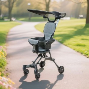 Baby stroller, stroller, children's slide artifact, one-click folding, high-view, bi-directional pocket cart