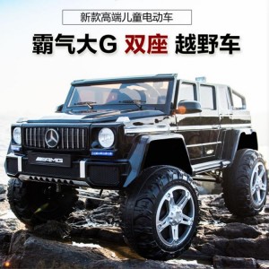 儿童电动车四轮汽车可坐双人男女宝宝小孩皮卡越野车遥控玩具童车