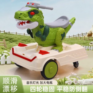 儿童电动平衡车恐龙款2-6岁可坐小孩玩具仿真童车代双驱可骑