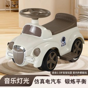 儿童四轮电动车1-3岁男女宝宝电动车脚踏车学步车音乐灯光助步车