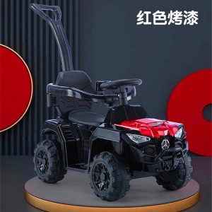 可推可骑婴儿电动汽车 可坐人四轮遥控手推护栏玩具车 宝宝童车