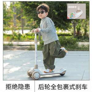 儿童滑板车2-3-6-8-12岁男女宝宝可折叠静音轮悍马轮滑滑车