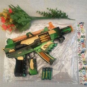 儿童玩具枪灯光音乐振动伸缩地摊枪模型袋装音乐枪地摊
