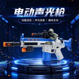 儿童发声光电动玩具枪音乐小男孩子仿真带声音冲锋枪儿童电动声光枪