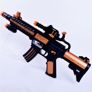 男孩3-6岁声光音乐枪突击步枪新款M16儿童电动玩具枪闪光震动