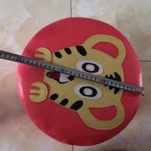 厂家现货卡通圆形小墩子换鞋凳实木皮凳客厅沙发矮凳儿童换鞋凳