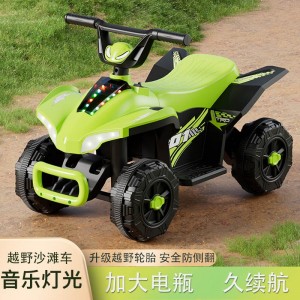 儿童电动汽车可坐人遥控车男女孩遥控越野沙滩车电动车