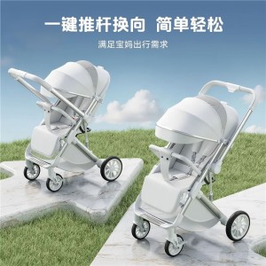 儿童轻便折叠双向宝宝遛娃神器高景观婴儿车可坐可躺推车
