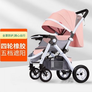 儿童童车遛娃婴儿车可坐可躺推车减震便携高景观手推车