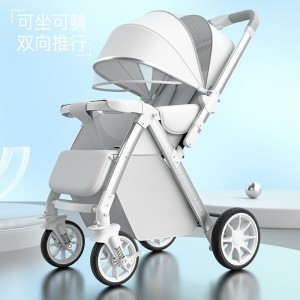 婴儿推车可坐可躺高景观轻便折叠双向婴儿车儿童手推车遛娃神器车